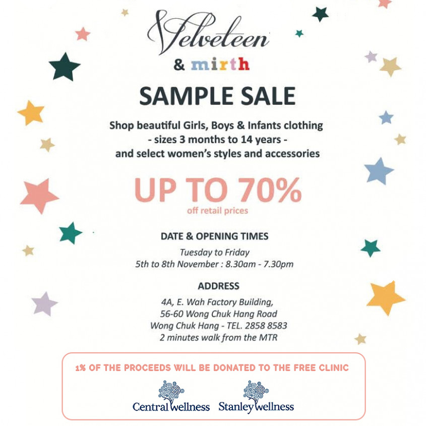 Velveteen & Mirth SALE - 1%  of proceeds to go to the Free Clinic!